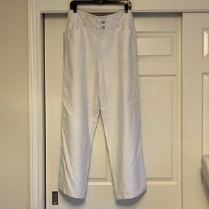 DKNY White Wide Leg Pants